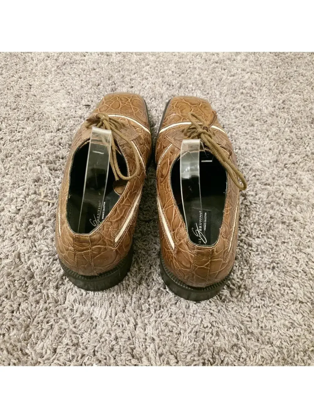 Giorgio Brutini  Brown Genuine Alligator Shoes  sz 12 US
